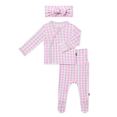 Take Me Home Set with Bow in Gingham Thistle