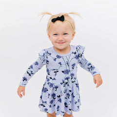 Tiny Nylon Bow in Midnight