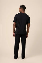 Men's Short Sleeve & Pant PJ Set in Midnight