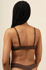 Women's V-Neck Bra in Toffee