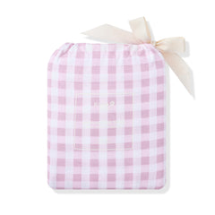 Crib Sheet in Gingham Thistle