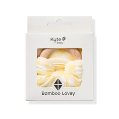 Lovey in Gingham Chamomile with Removable Wooden Teething Ring