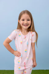 Short Sleeve Pajamas in Sakura Ice Cream