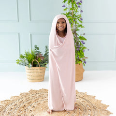 Toddler Hooded Bath Towel in Blush