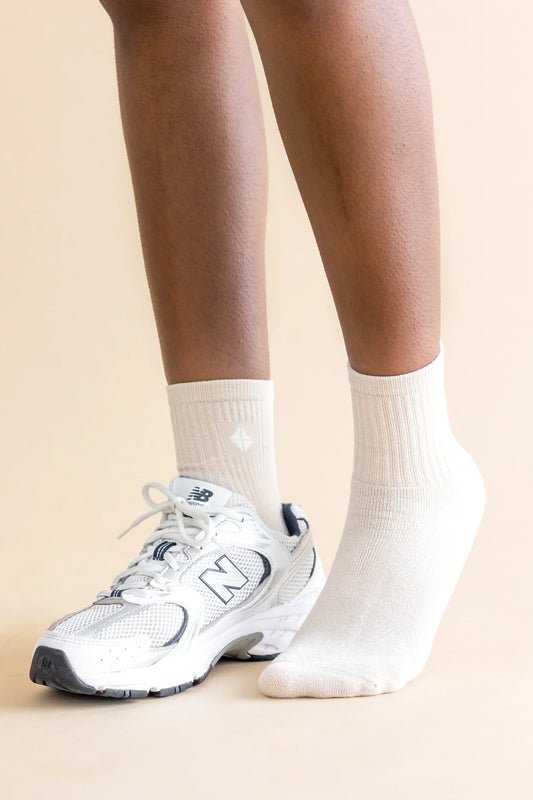 Adult Crew Socks in Oat