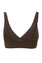 Women's Cross Front Bralette in Toffee