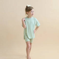 Toddler Biker Short Set in Basil