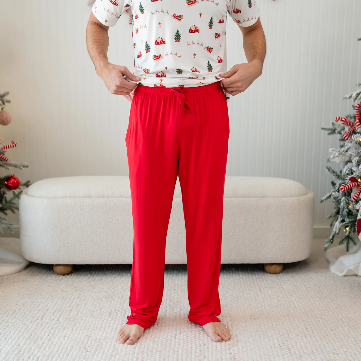 Men's Lounge Pants in Cardinal
