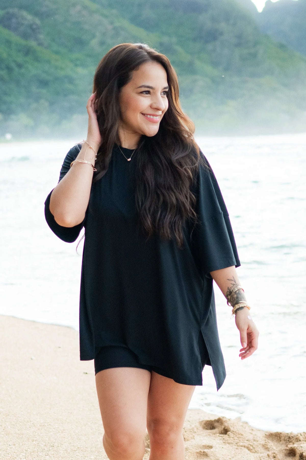 Women’s Biker Short Set in Midnight