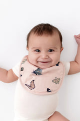 Cushy Bib in Blush Butterfly