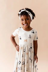 Twirl Dress in Fluffy Cat