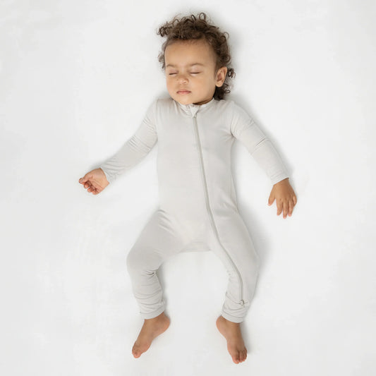 Zippered Romper in Oat