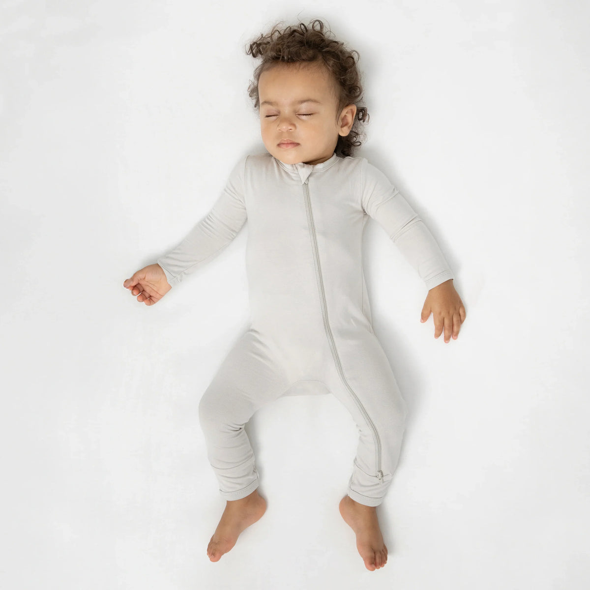 Zippered Romper in Oat