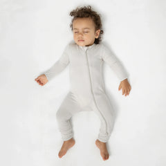 Zippered Romper in Oat