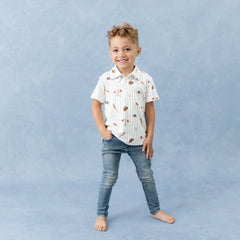 Toddler Short Sleeve Polo in Home Run