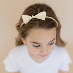 Tiny Nylon Bow in Chamomile