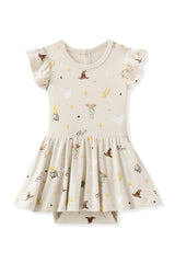 Twirl Bodysuit Dress in Starry Icon