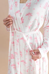 Women's Lounge Robe in Toile Ballet