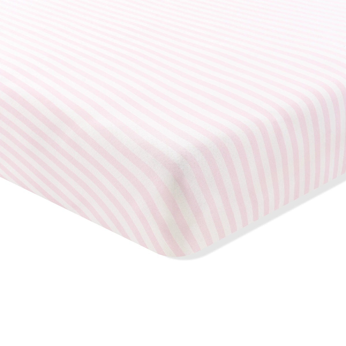 Crib Sheet in Small Sakura Stripe