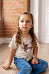 Toddler Basic Tee in Spider-Man on Oat