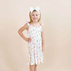 Smocked Dress in Tulip