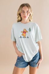 Women's Graphic Tee in Winnie the Pooh on Dew