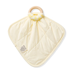 Lovey in Gingham Chamomile with Removable Wooden Teething Ring