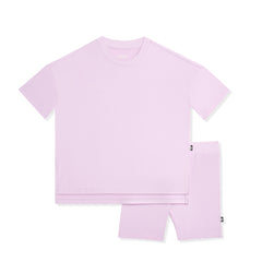 Toddler Biker Short Set in Thistle