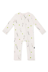 Zippered Romper in Tennis