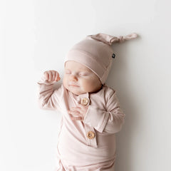 Knotted Gown with Hat Set in Blush